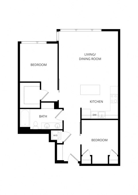 a floor plan of a house showing the living room and dining room